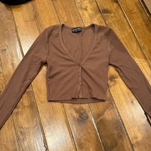 White fox cute button down long sleeve